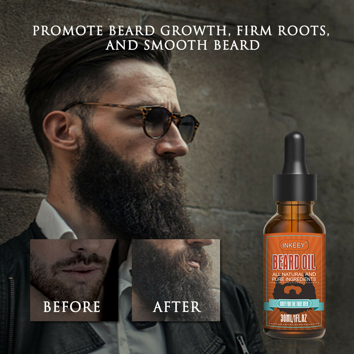 Hair Growth Oil Serum Mustache Grooming Growing Moisturizer US