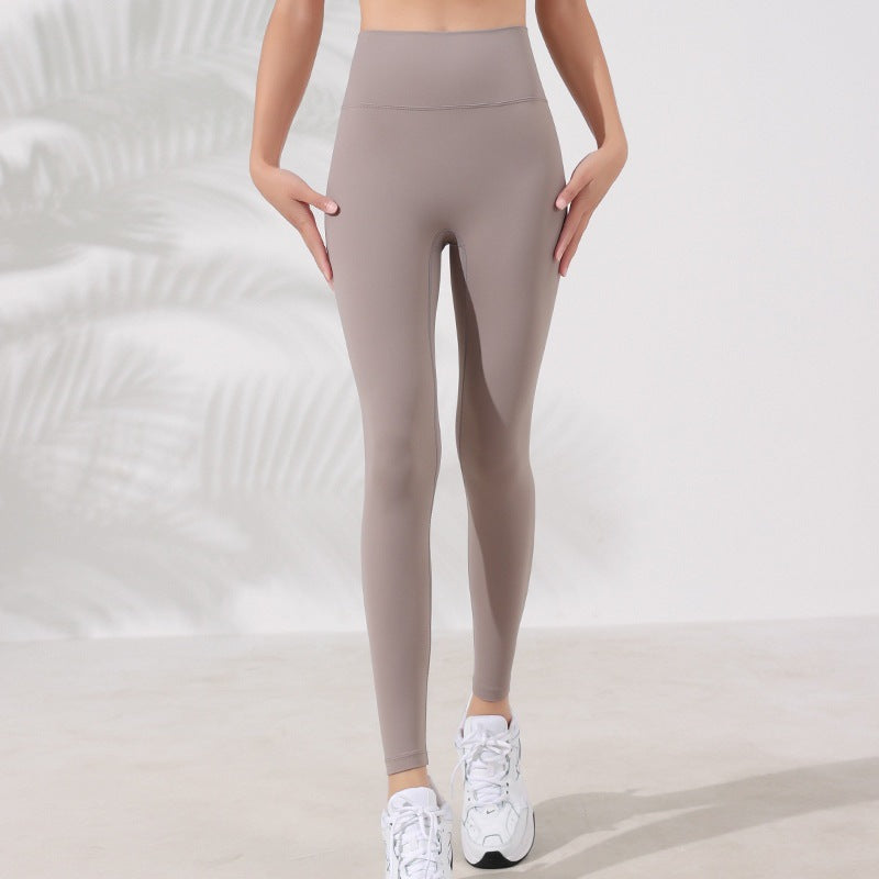 Women's Autumn And Winter Nude Feel High Waist Yoga Pants - Nuri Shopping