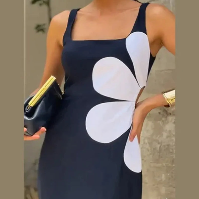 Spring New Women's Clothing Stylish Simple And Versatile Flowers Dress - Nuri Shopping