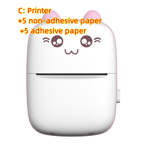 Mini Printer Portable Mini Bluetooth WiFi New Wrong Printer Mobile Phone Photo Title Note Hot Print Pocket Student Error Label Printer - Nuri Shopping