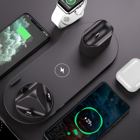 Fast Charging Pad For Phone Watch 6 In 1 Charging Dock Station