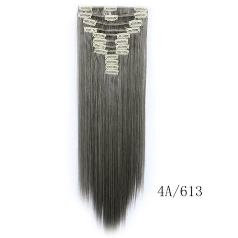 Straight hair wig piece clip hairless hair extension piece