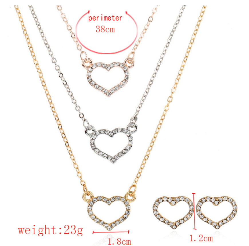 Set love Diamond Pendant Necklace Fashion cross-border