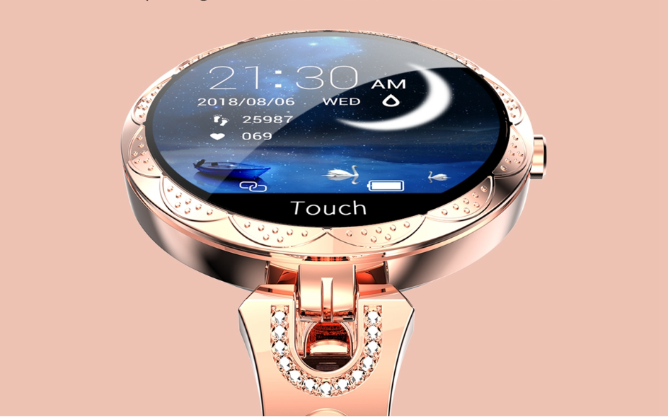 Wearable Device Heart Rate Monitor Sports Smartwatch for Women Ladies