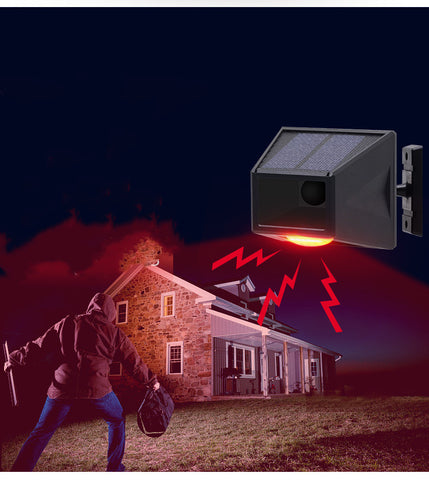 Solar Infrared Body Sensing Remote Control Alarm Lamp