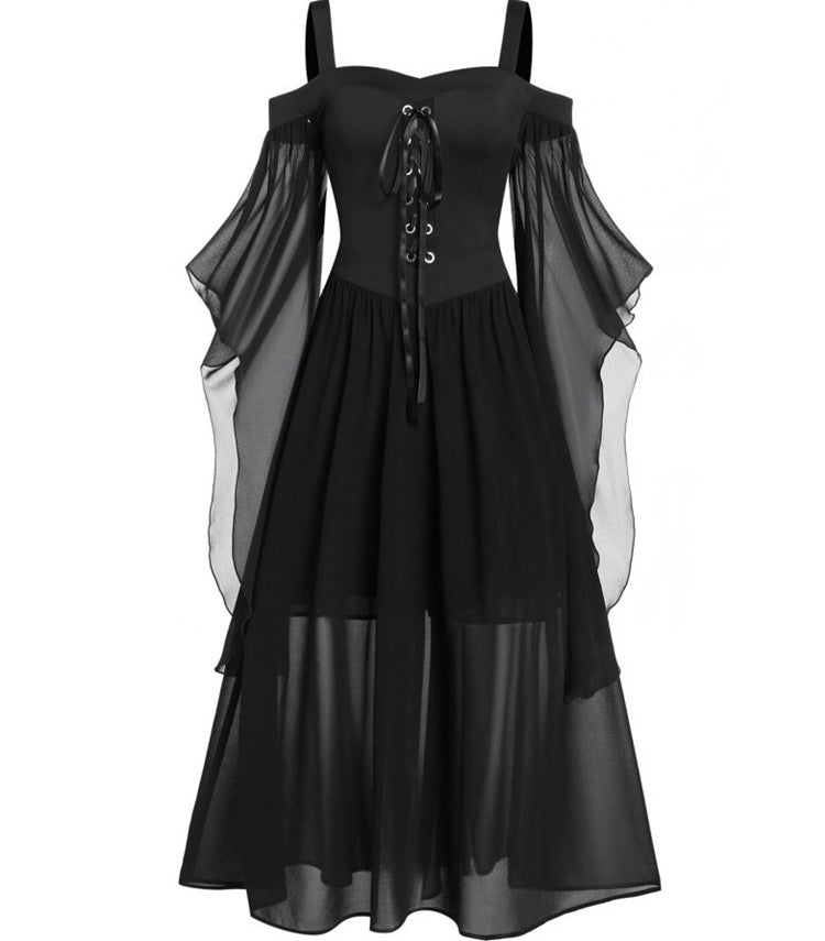 Halloween Witch Sling Strap And Big One Piece Dress - Nuri Shopping