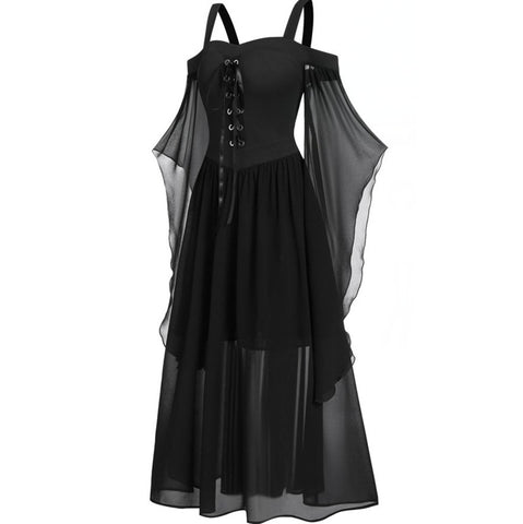 Halloween Witch Sling Strap And Big One Piece Dress - Nuri Shopping