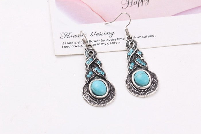 Turquoise necklace earrings