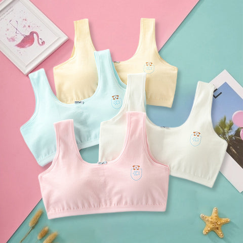 Primary Student Vest Female Junior High School  Underwear Pure Cotton Bra