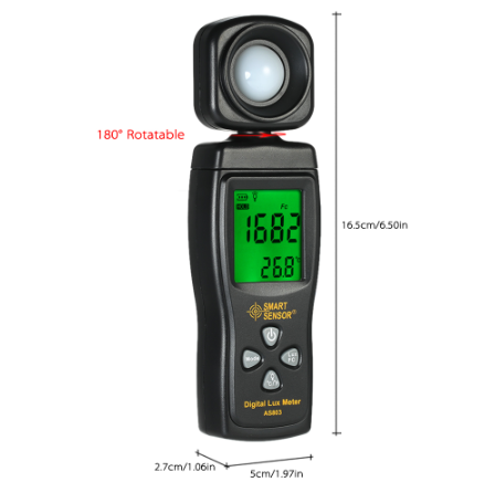 Illuminometer UV Radiometers Photometer Luxmeter Light Meter 0-200000 Lux