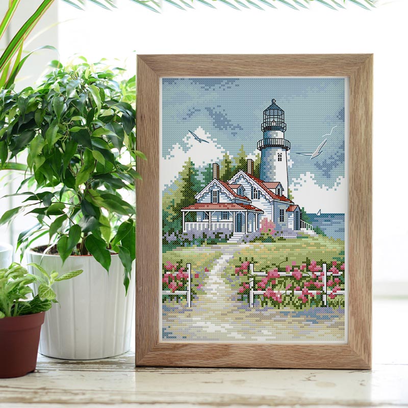 Lighthouse cross stitch