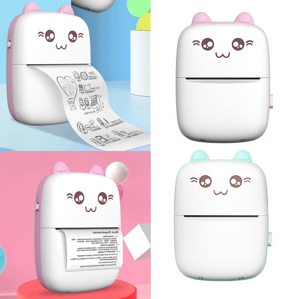 Mini Printer Portable Mini Bluetooth WiFi New Wrong Printer Mobile Phone Photo Title Note Hot Print Pocket Student Error Label Printer - Nuri Shopping