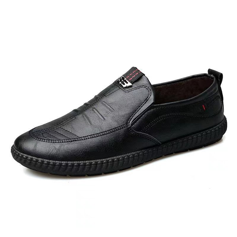 Men's Business Slip-on Leather Shoes Breathable Lightweight - Nuri Shopping