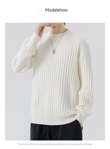 Autumn And Winter New Men's Knitwear Sweater Fashion Trend Round Neck