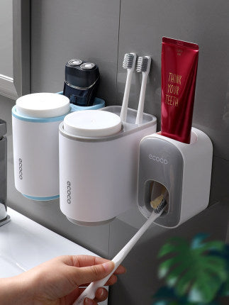 Wall Mounted Automatic Toothpaste Holder Bathroom Accessories Set Dispenser - Nuri Shopping