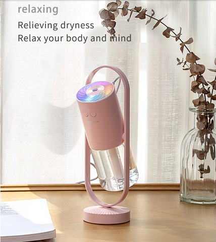 Air Humidifier For Home With Projection Night Lights Ultrasonic Car Mist Maker Mini Office Air Purifier