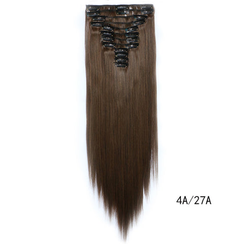 Straight hair wig piece clip hairless hair extension piece