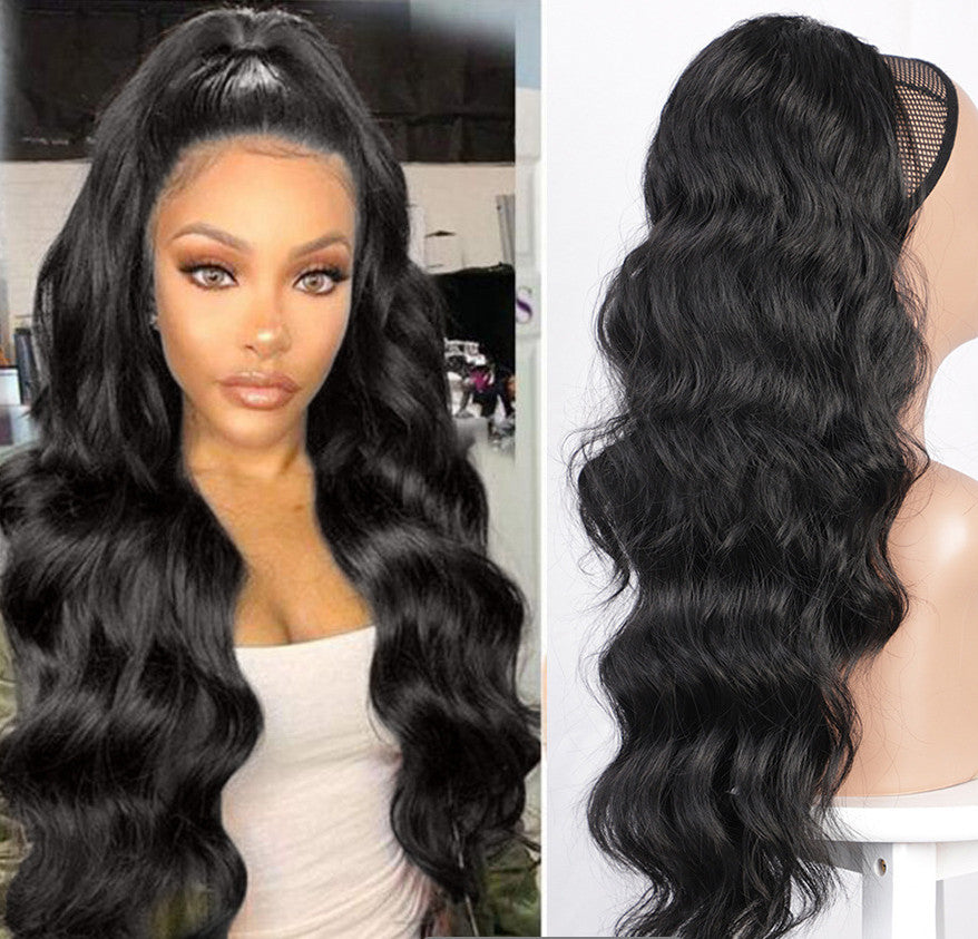 Wave Drawstring Ponytail Matte High Temperature Silk Chemical Fiber Wig