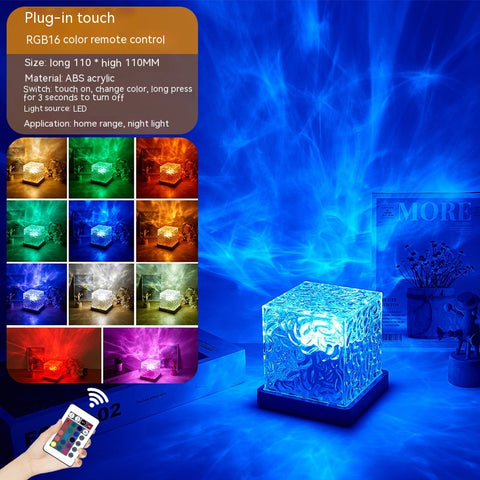 Crystal Table Lamp RGB Dimmable Home Decoration 16 Color Gifts