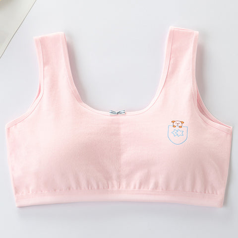 Primary Student Vest Female Junior High School  Underwear Pure Cotton Bra