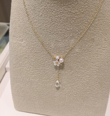 crystal pendant necklace clavicle chain