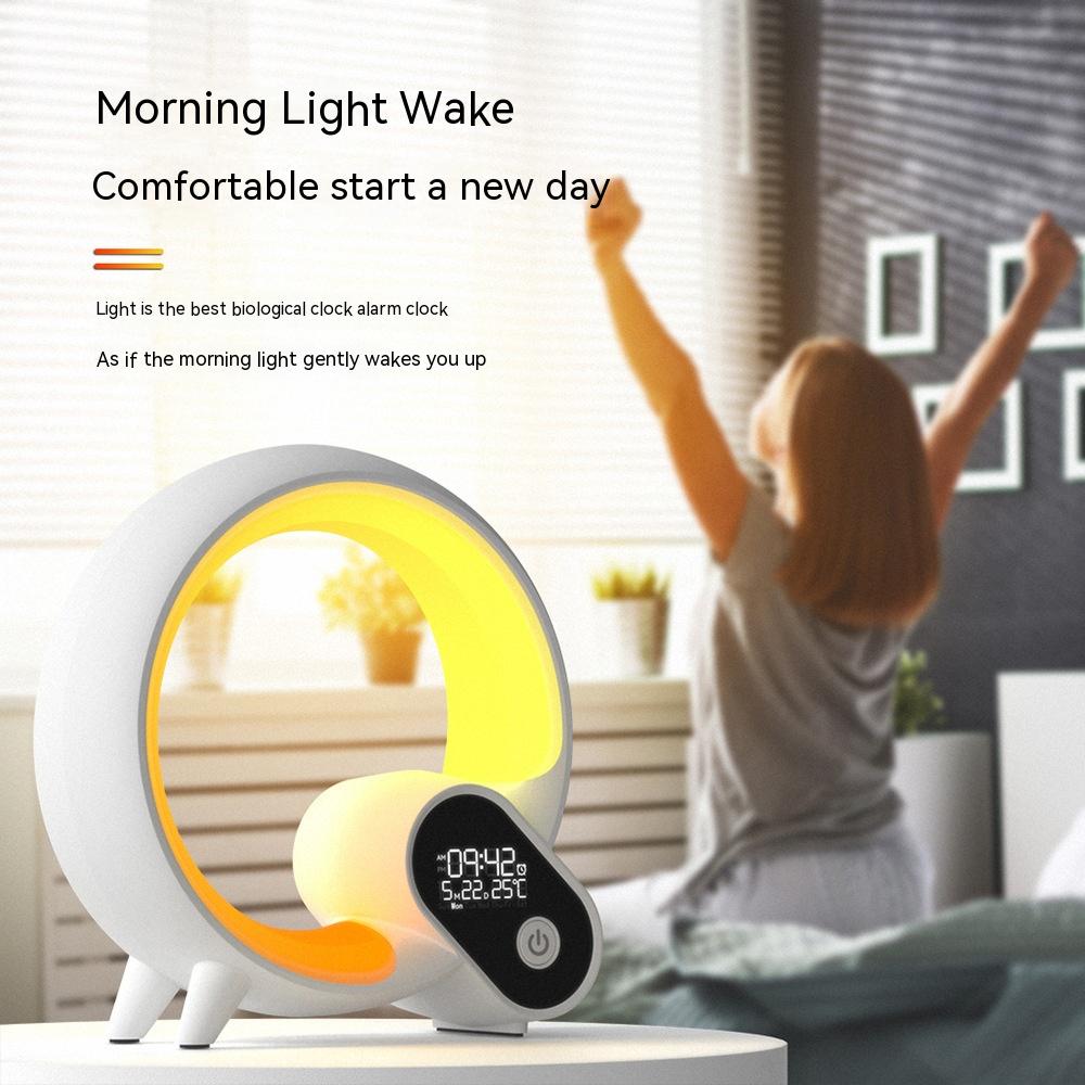 Digital Display Alarm Clock Q Colorful Atmosphere Light - Nuri Shopping