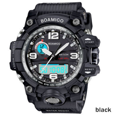 men sports watches dual display analog digital LED