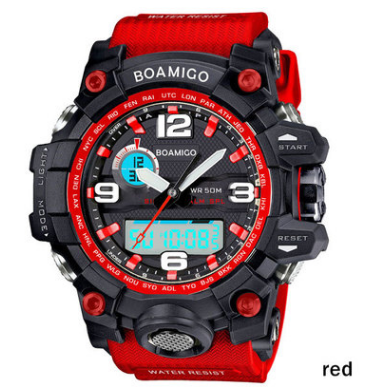 men sports watches dual display analog digital LED