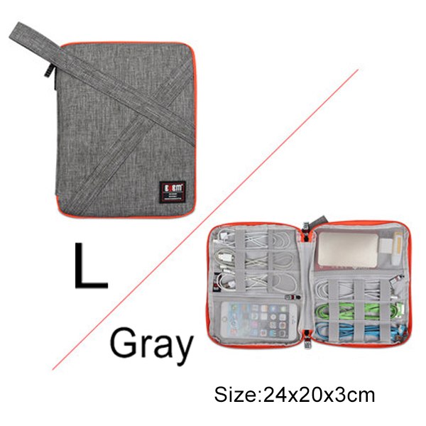 Gadget Bag For USB, Phone, Charger and Cable, Fit for ipad