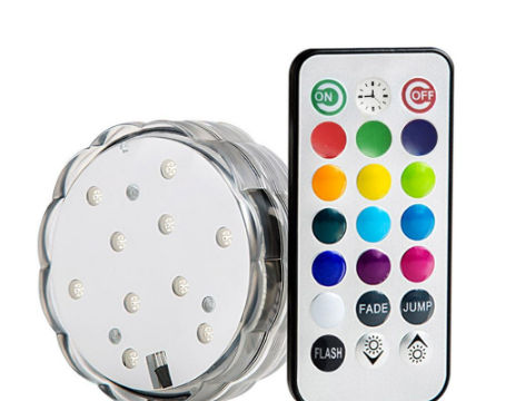 Colorful underwater waterproof lights highlight remote control lights