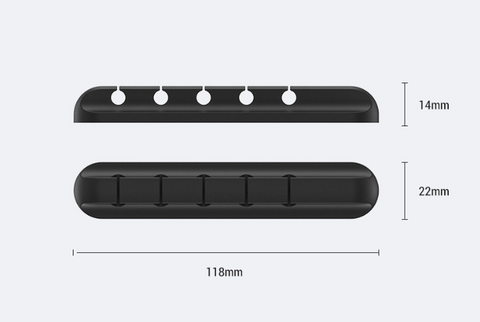 Silicone storage cable management cable clamp