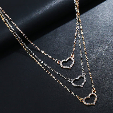 Set love Diamond Pendant Necklace Fashion cross-border