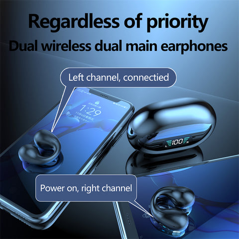 TWS Earbuds Ear Clip Bluetooth 5.3 Touch Wireless Earphone