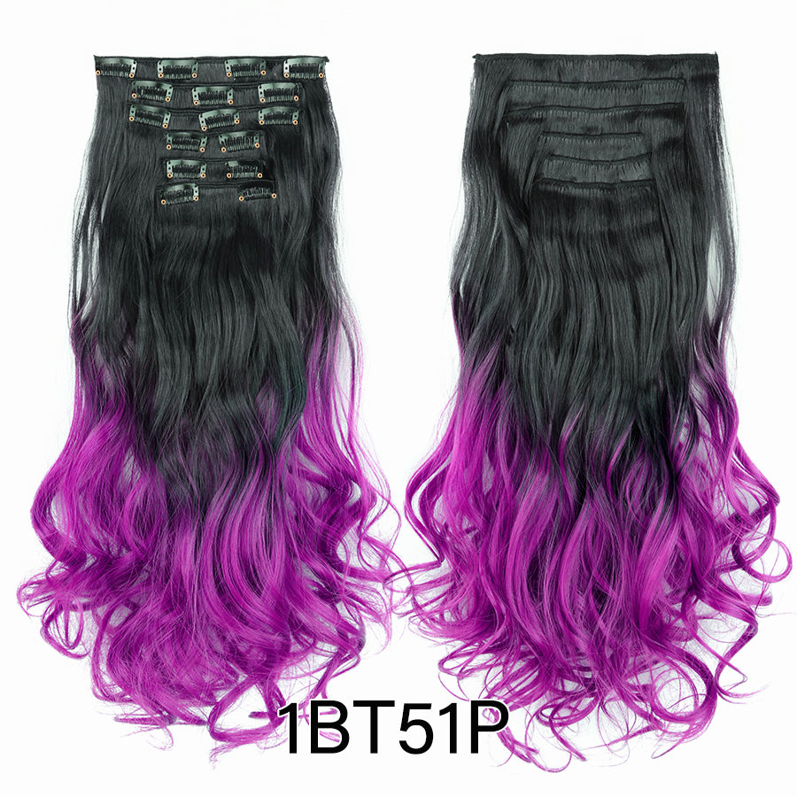 Straight hair wig piece clip hairless hair extension piece