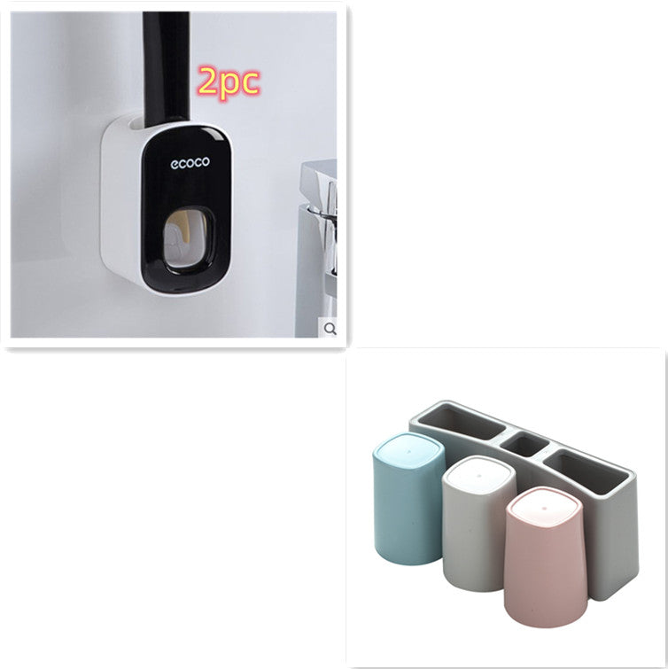 Wall Mounted Automatic Toothpaste Holder Bathroom Accessories Set Dispenser - Nuri Shopping