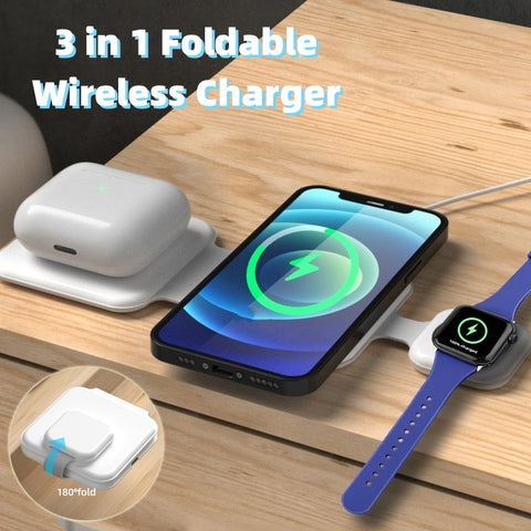 Station Multi-device Folding Cell Phone Wireless Charger Gadgets