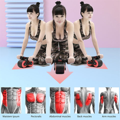 Rebound Ab Wheel Roller Waist Trainer Gym Sports Home Exercise Devices