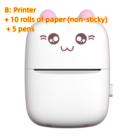 Mini Printer Portable Mini Bluetooth WiFi New Wrong Printer Mobile Phone Photo Title Note Hot Print Pocket Student Error Label Printer - Nuri Shopping