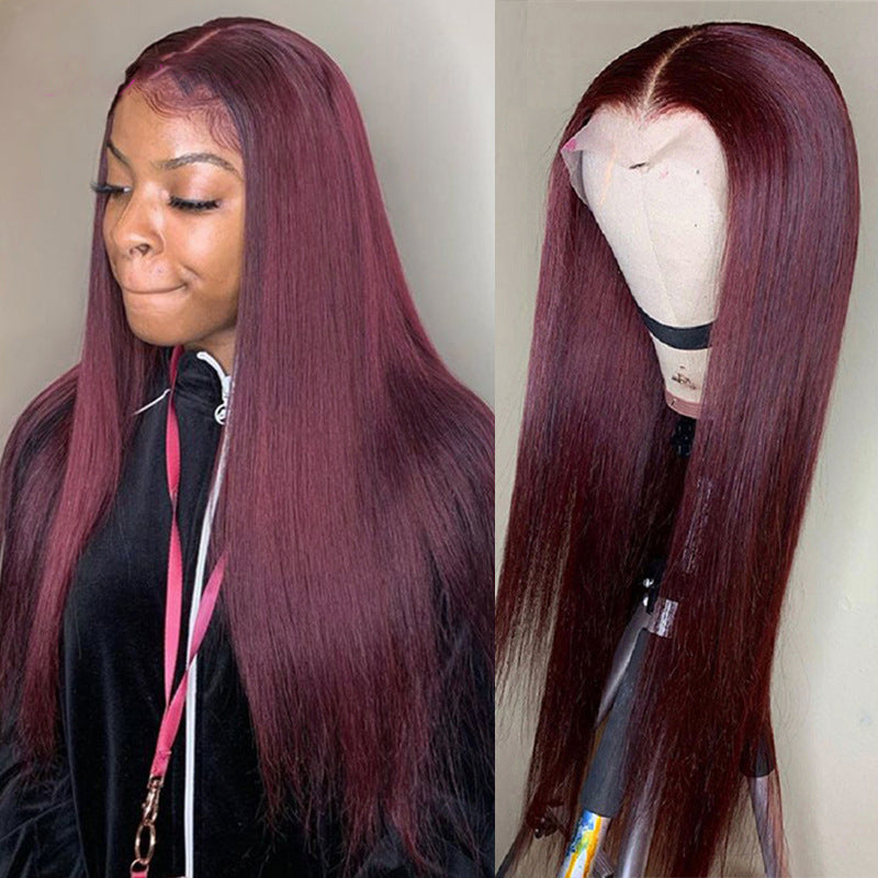 T-part Lace Frontal Wigs Real Hairstyle Headgear human hair.