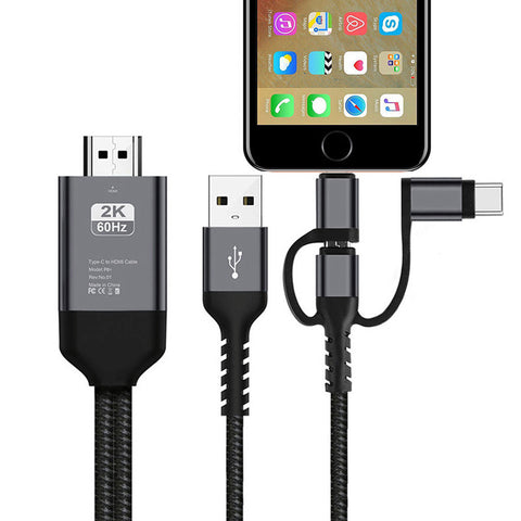 4K 3in1 HDMI Wireless Wifi Mirror Adapter Cable