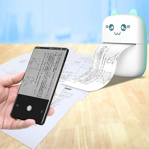 Mini Printer Portable Mini Bluetooth WiFi New Wrong Printer Mobile Phone Photo Title Note Hot Print Pocket Student Error Label Printer - Nuri Shopping