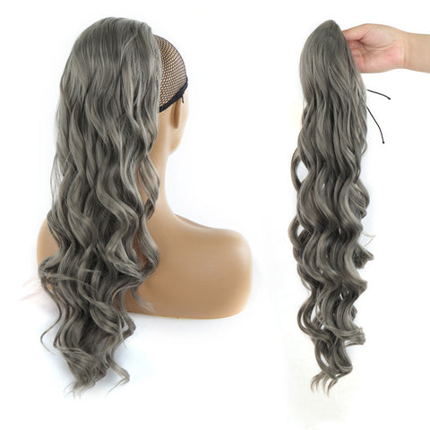 Wave Drawstring Ponytail Matte High Temperature Silk Chemical Fiber Wig