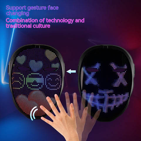 LED Luminous Mask Face Changing Mask Party Bar Props