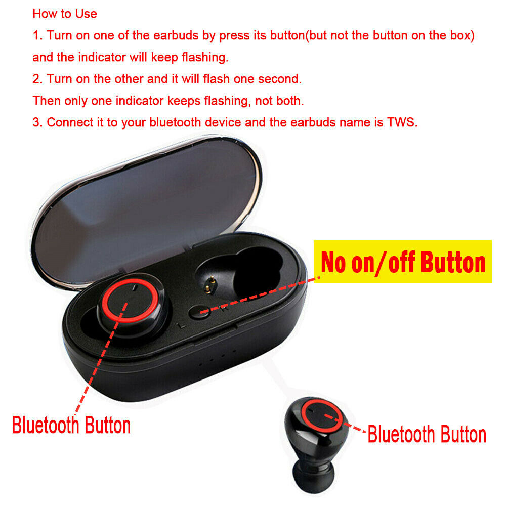 Wireless Earbuds Headphone Headset Noise Cancelling TWS