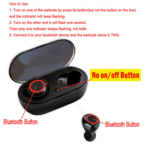 Wireless Earbuds Headphone Headset Noise Cancelling TWS