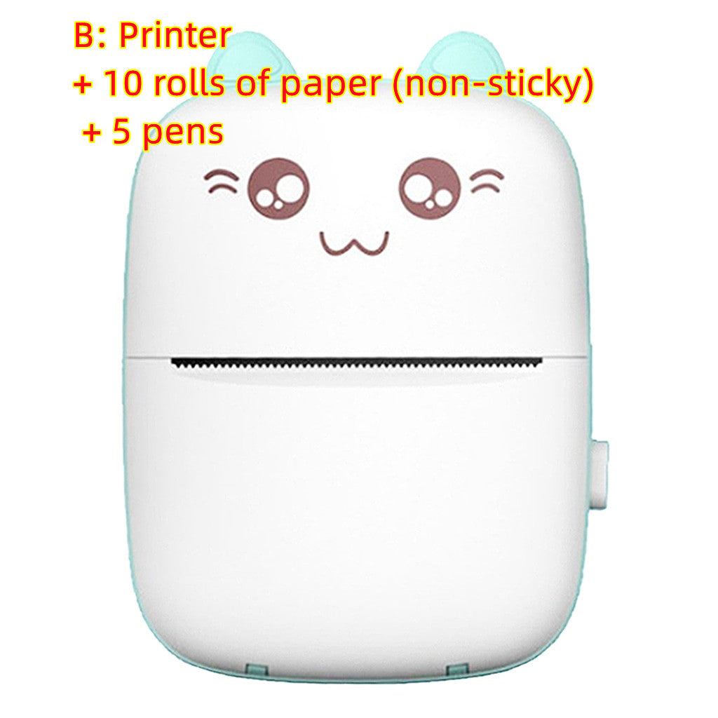 Mini Printer Portable Mini Bluetooth WiFi New Wrong Printer Mobile Phone Photo Title Note Hot Print Pocket Student Error Label Printer - Nuri Shopping