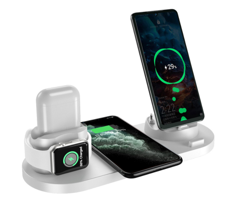 Fast Charging Pad For Phone Watch 6 In 1 Charging Dock Station