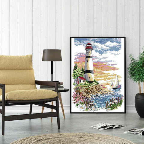 Lighthouse cross stitch