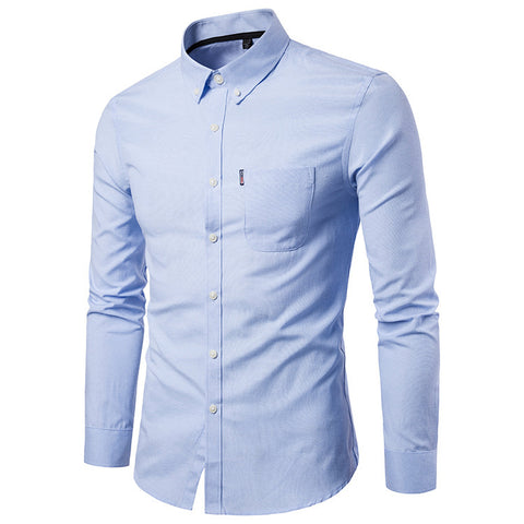 Men S Shirts Korean Men Slim Long Sleeve Dress Shirt