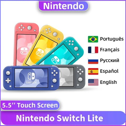 Nintendo Switch Lite Game Console 5.5" Touch Screen 32GB ROM Built-in Controllers Portable Game Player Handheld Gaming Device